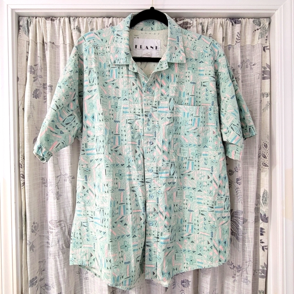 VINTAGE 80's FRANK geometric shirt